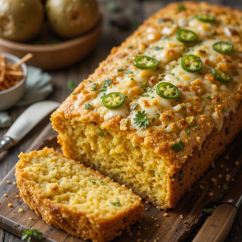 Cornbread with jalapeños and cheese add-ins