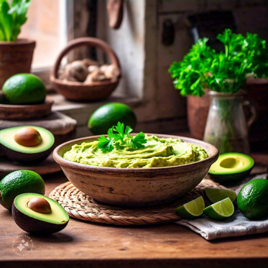 Homemade avocado spread in a bowl