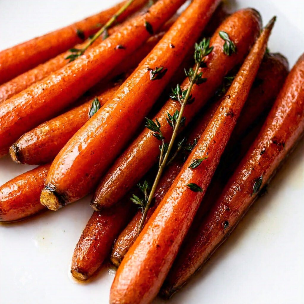 Roasted carrots with honey glaze