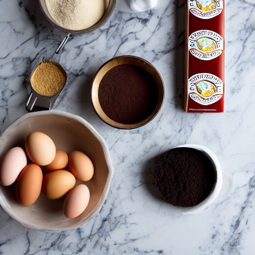 Ingredients for making Texas sheet cake.