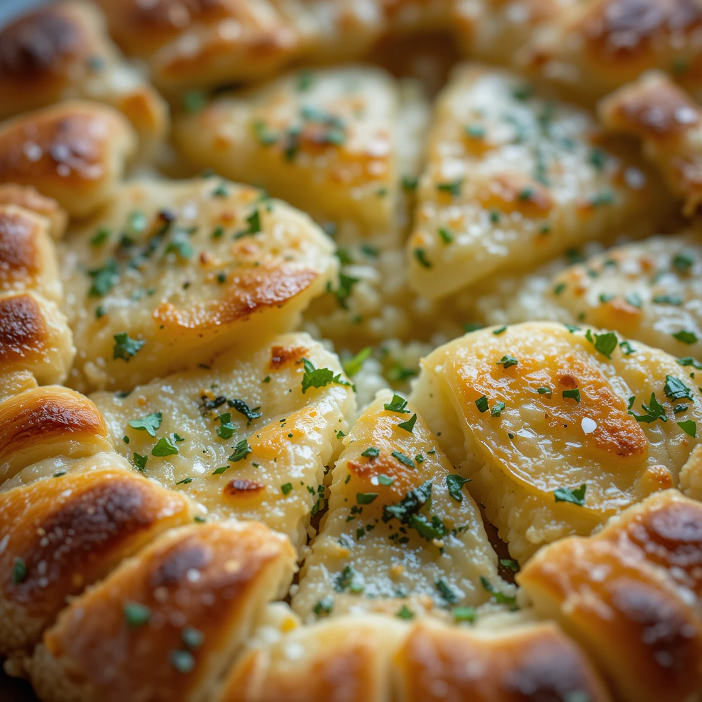 Close-up of the crispy, golden edges of a cooked potato galette.