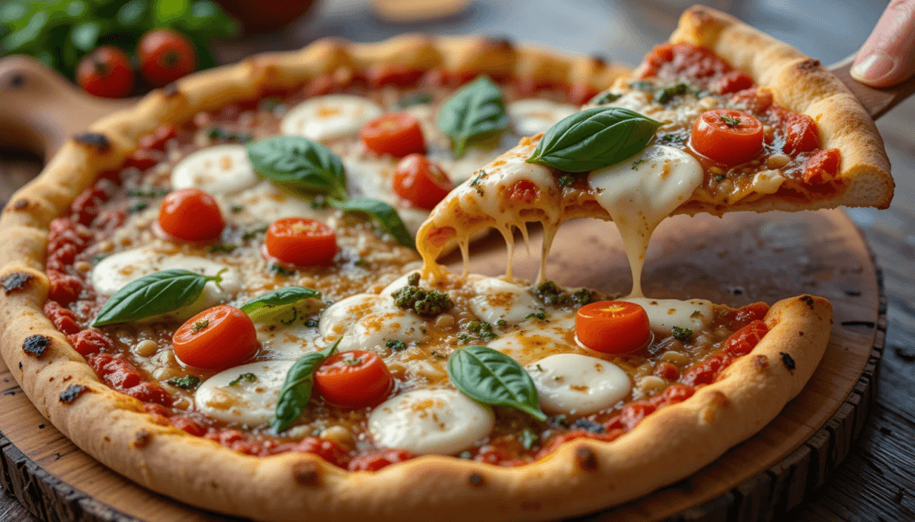 Red Pesto 101: The Ultimate Guide to This Flavorful Sauce 11 A homemade pizza with red pesto instead of tomato sauce