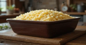 Stick of Butter Rice: A Southern-Style Spring Favorite 6 A golden baked dish of stick of butter rice fresh from the oven