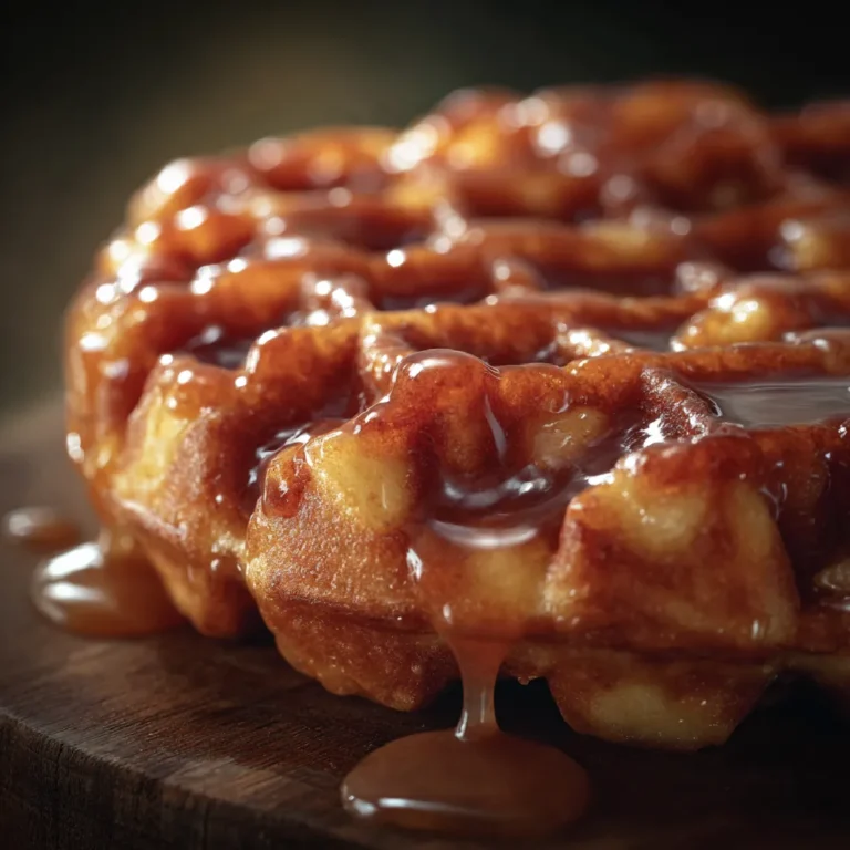 Apple Fritter Waffle Donuts - Sweet, Crispy, and Irresistible 3 Apple Fritter Waffle Donuts served with glaze