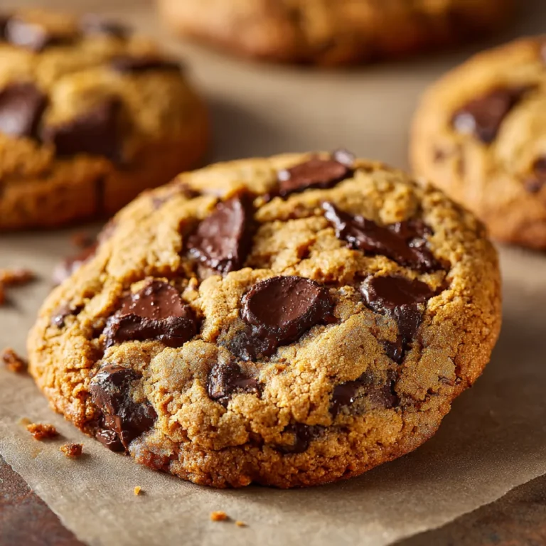 Brown Butter Pumpkin Chocolate Chip Cookies 3 Melted chocolate in a chewy fall cookie with warm lighting