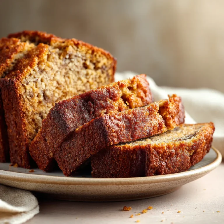 Banana Bread Recipe: Moist, Easy, and Delicious 3 Detailed image of freshly cut banana loaf slices with crumbs