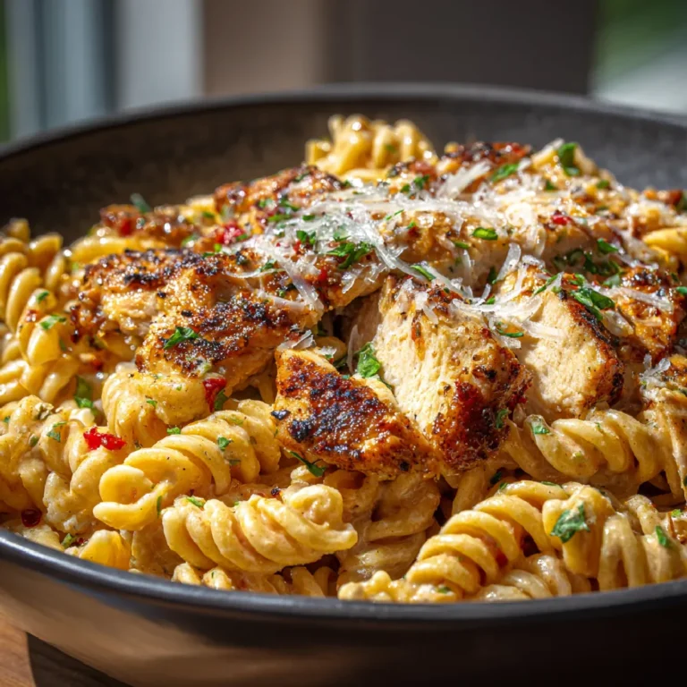 Cajun Chicken Rotini: Creamy Spicy Pasta Done Right 3 Creamy pasta spirals with bold Cajun spices and fresh herbs