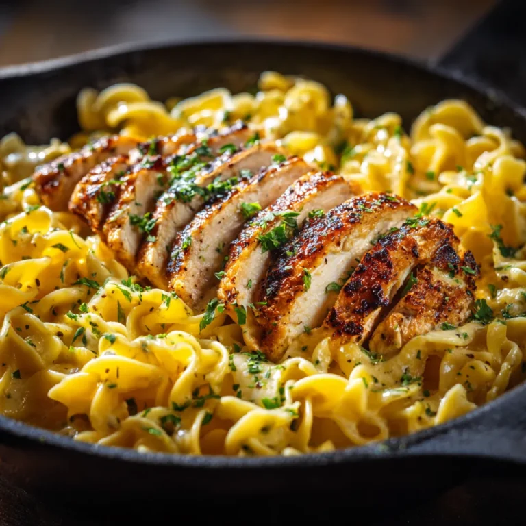 Chicken with Buttered Noodles: Simple, Comforting, and Delicious 3 Close-up of juicy chicken on glossy buttered noodles
