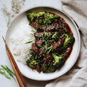 Chinese Beef and Broccoli: A Takeout Classic Made at Home 2 chinese Beef and Broccoli stir-fry served with rice