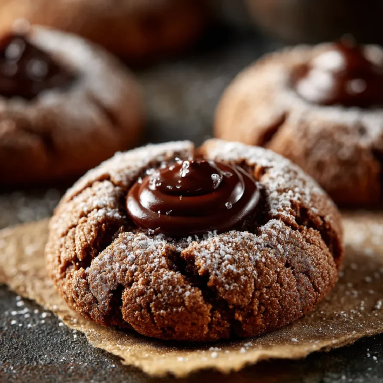 Chocolate Thumbprint Cookies: The Sweet Bite That Feels Like Home 3 Zoomed-in view of a buttery Christmas thumbprint cookie