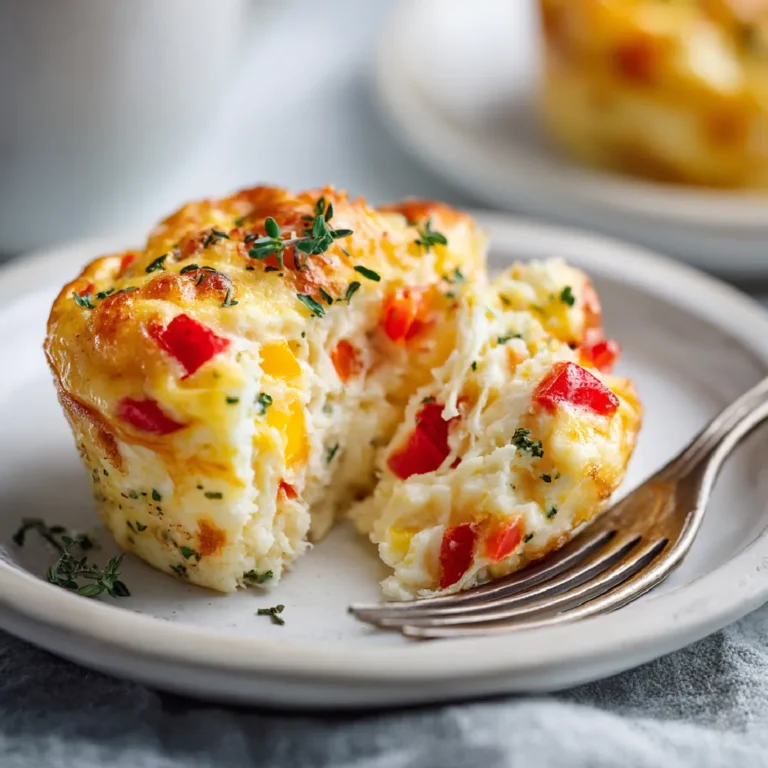 Breakfast Egg Muffins: The Perfect Grab-and-Go Breakfast 3 Inside look at breakfast egg muffin with bright ingredients