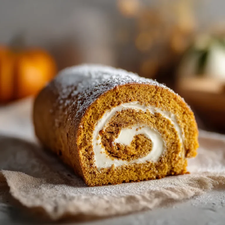 Pumpkin Spice Roll Cake: The Ultimate Fall Dessert You’ll Crave 3 Macro shot of pumpkin roll cake showing swirl and sponge texture