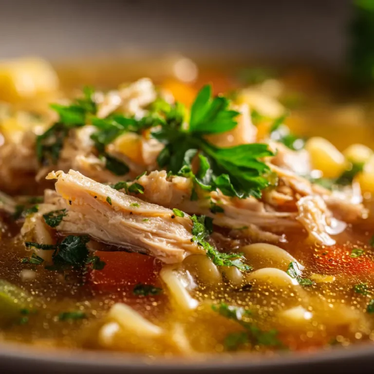 Italian Penicillin Soup: A Comforting Italian Classic for Every Season 3 Healing Italian soup with juicy chicken and fresh parsle