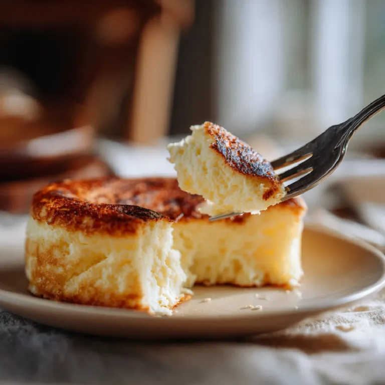 Fluffy Japanese Soufflé Pancakes: The Dreamiest Breakfast You’ll Ever Make 3 Pancake being cut with a fork showing fluffiness
