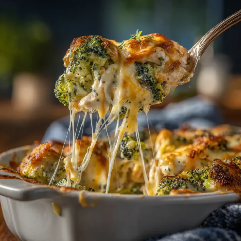 Turkey Broccoli Casserole: Comfort Food Done Right 3 Detailed texture of a creamy turkey and broccoli bake