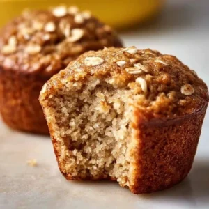 Delicious Banana Oatmeal Muffins fresh out of the oven