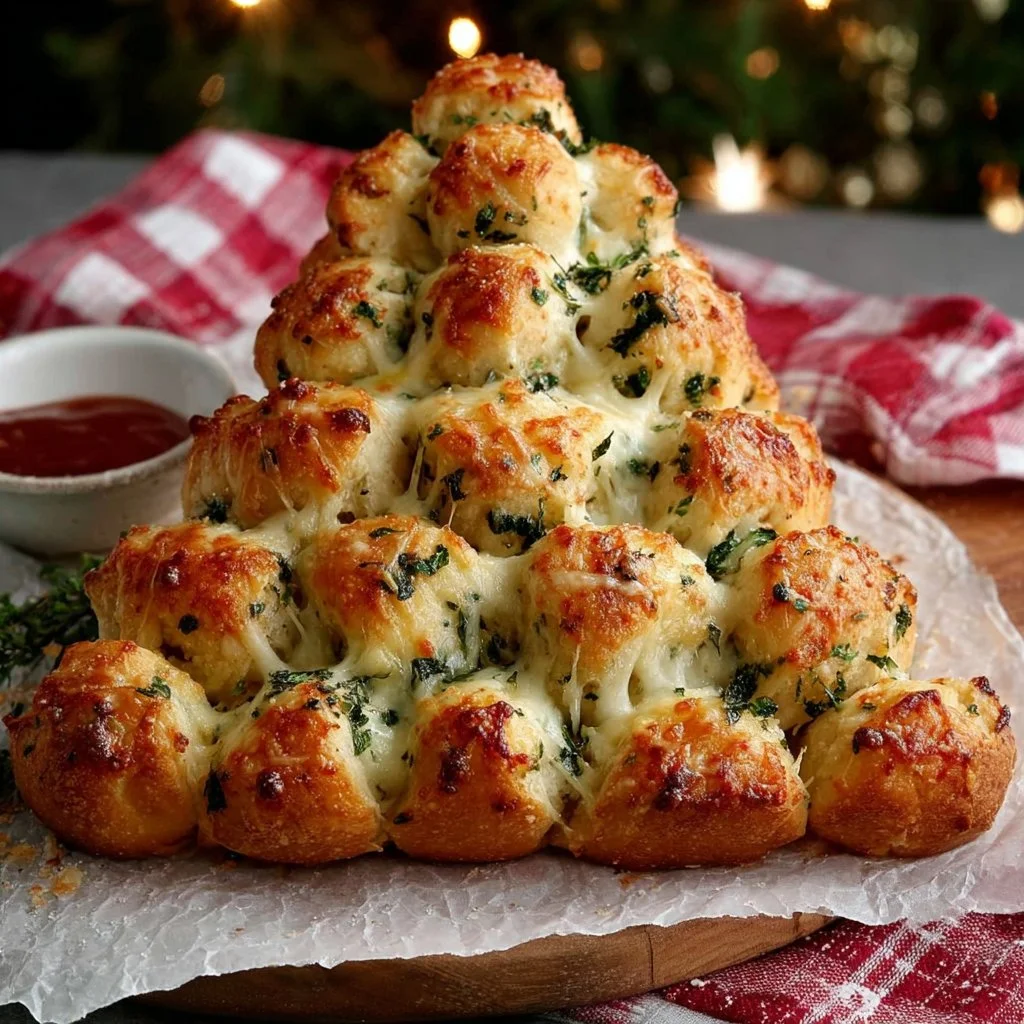 Cheesy Christmas Tree Bread