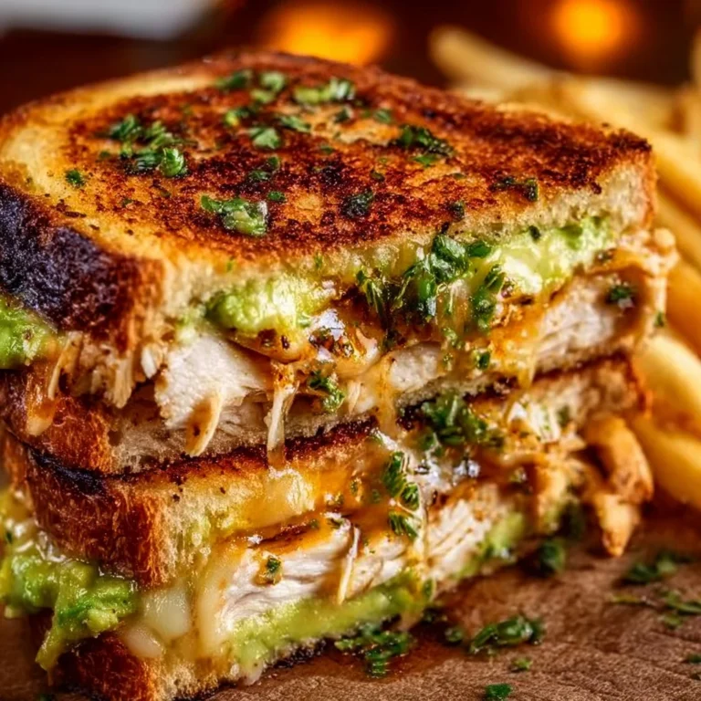Delicious Chicken Avocado Melt Sandwich with grilled chicken and avocado