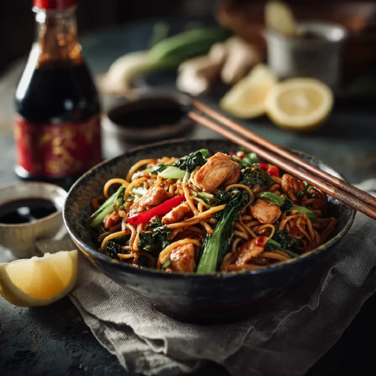 Chicken Lo Mein: A Quick, Flavor-Packed Weeknight Favorite 3 Chicken Lo Mein served with green onions and sesame seeds