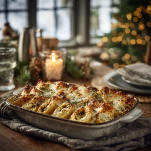 Christmas Stuffed Shells: A Festive Pasta Dish for Your Holiday Table 2 Christmas stuffed shells baked with cheese and tomato sauce