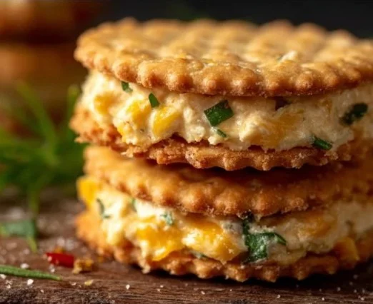 Creamy Cheddar Herb Ritz Cracker Sandwiches