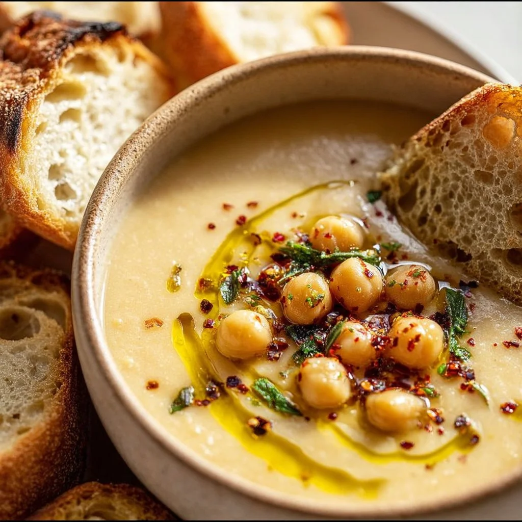 Garlic Chickpea Soup