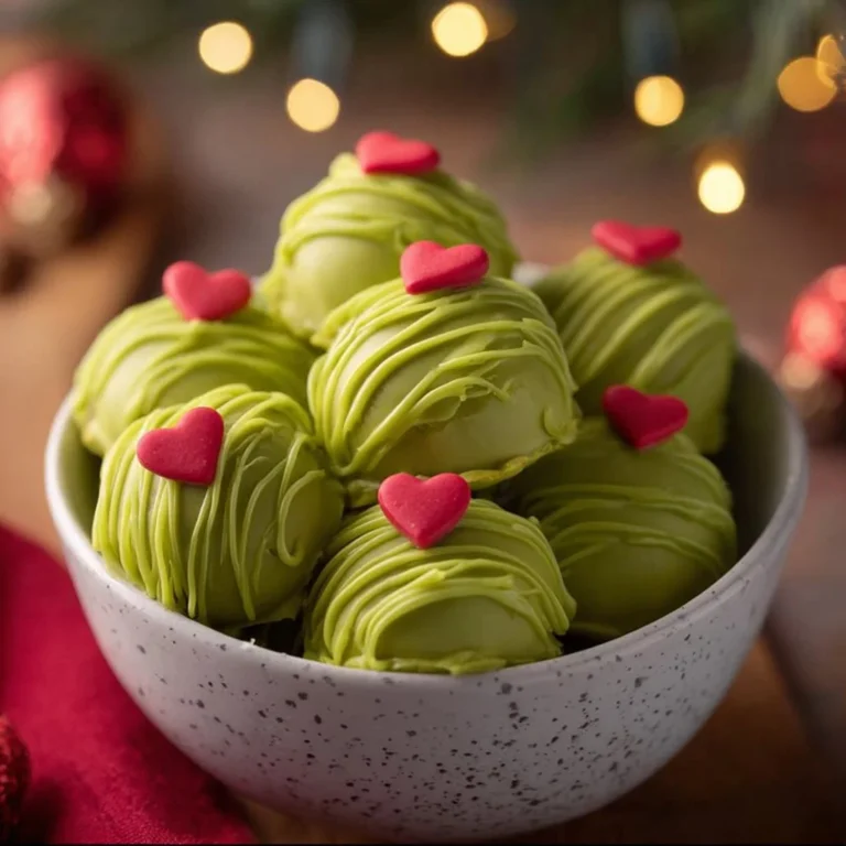 Grinch Oreo Balls with Red Velvet Oreos 3 Delicious Grinch Oreo Balls made with Red Velvet Oreos for the holidays