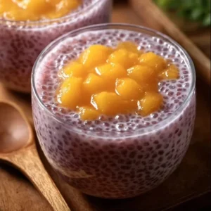 Mango Tapioca Pudding (Mango Sago) 2 Delicious Mango Sago dessert with tapioca pearls and fresh mango