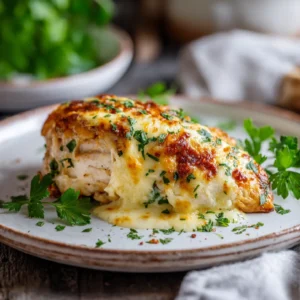 Juicy melt in your mouth chicken with golden topping