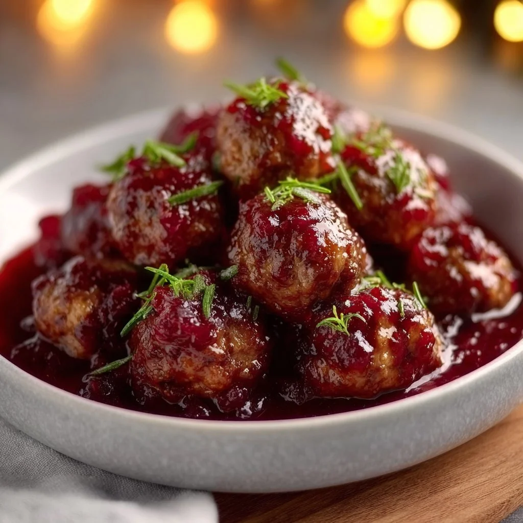 Quick Cranberry Meatballs