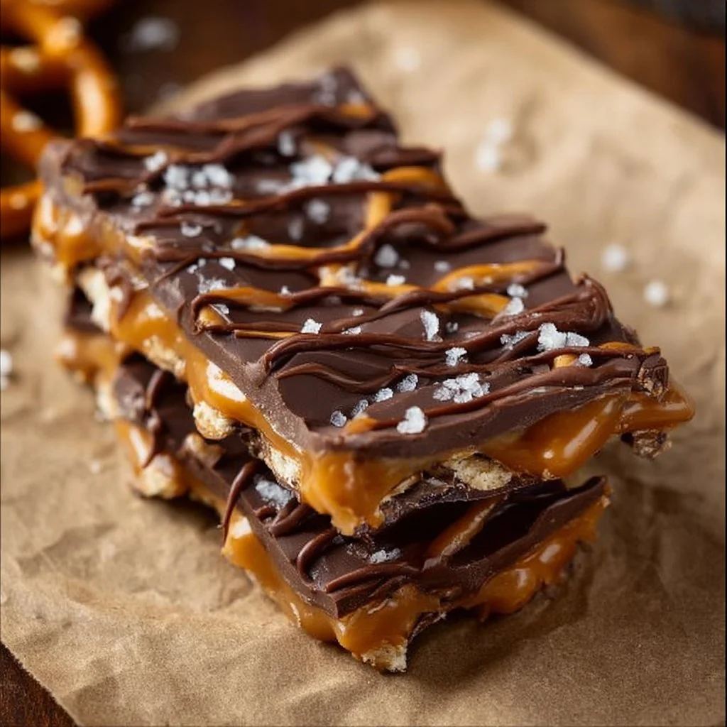 Salted Caramel Pretzel Bark