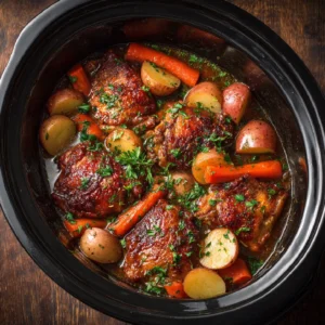 Freshly cooked Slow Cooker Honey Garlic Chicken