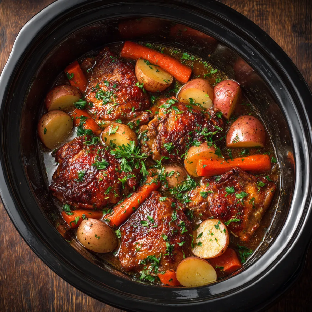 Slow Cooker Honey Garlic Chicken and Veggies: Tender, Sweet, and Comforting