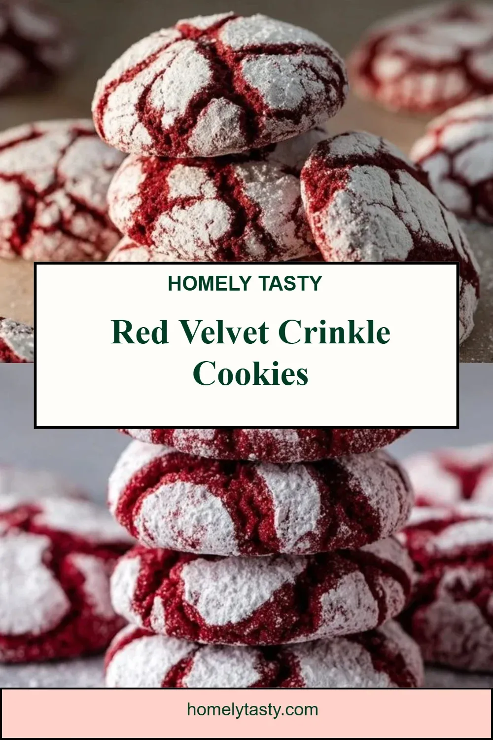 Red Velvet Crinkle Cookies