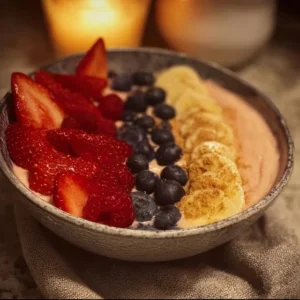 5-Minute Fruit Smoothie Bowl (with Greek Yogurt) 2 5-minute fruit smoothie bowl with Greek yogurt and fresh fruit toppings