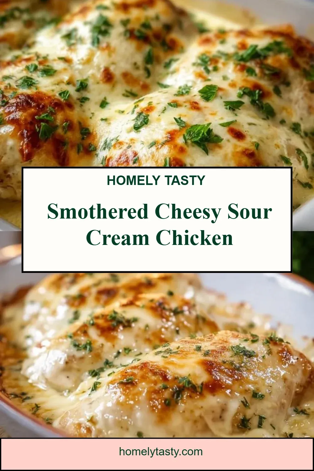 Smothered Cheesy Sour Cream Chicken