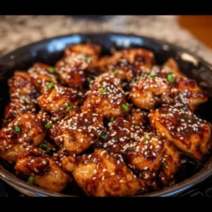 Air Fryer Teriyaki Chicken 2 Air Fryer Teriyaki Chicken garnished with sesame seeds and green onions