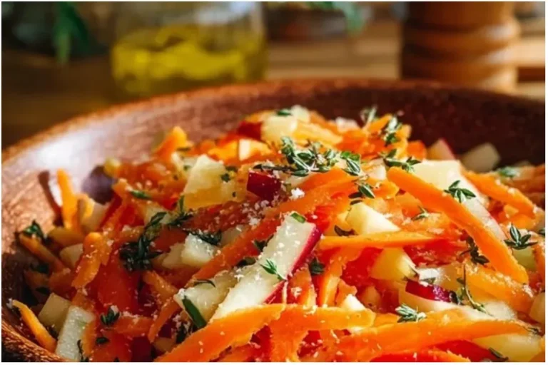 Fresh Carrot Apple Salad with vibrant colors and healthy ingredients