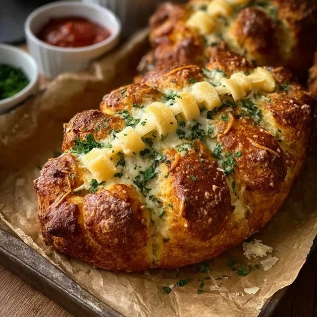 Cheesy Stuffed Garlic Bread
