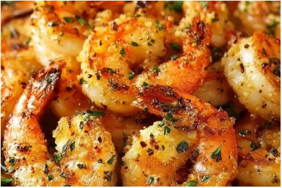 Crispy Garlic Butter Air Fryer Shrimp
