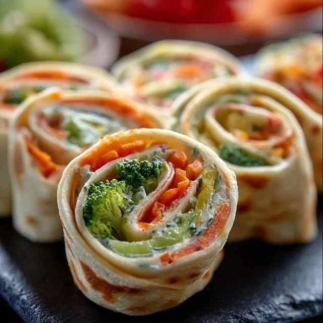 Fresh Vegetable Tortilla Roll Ups