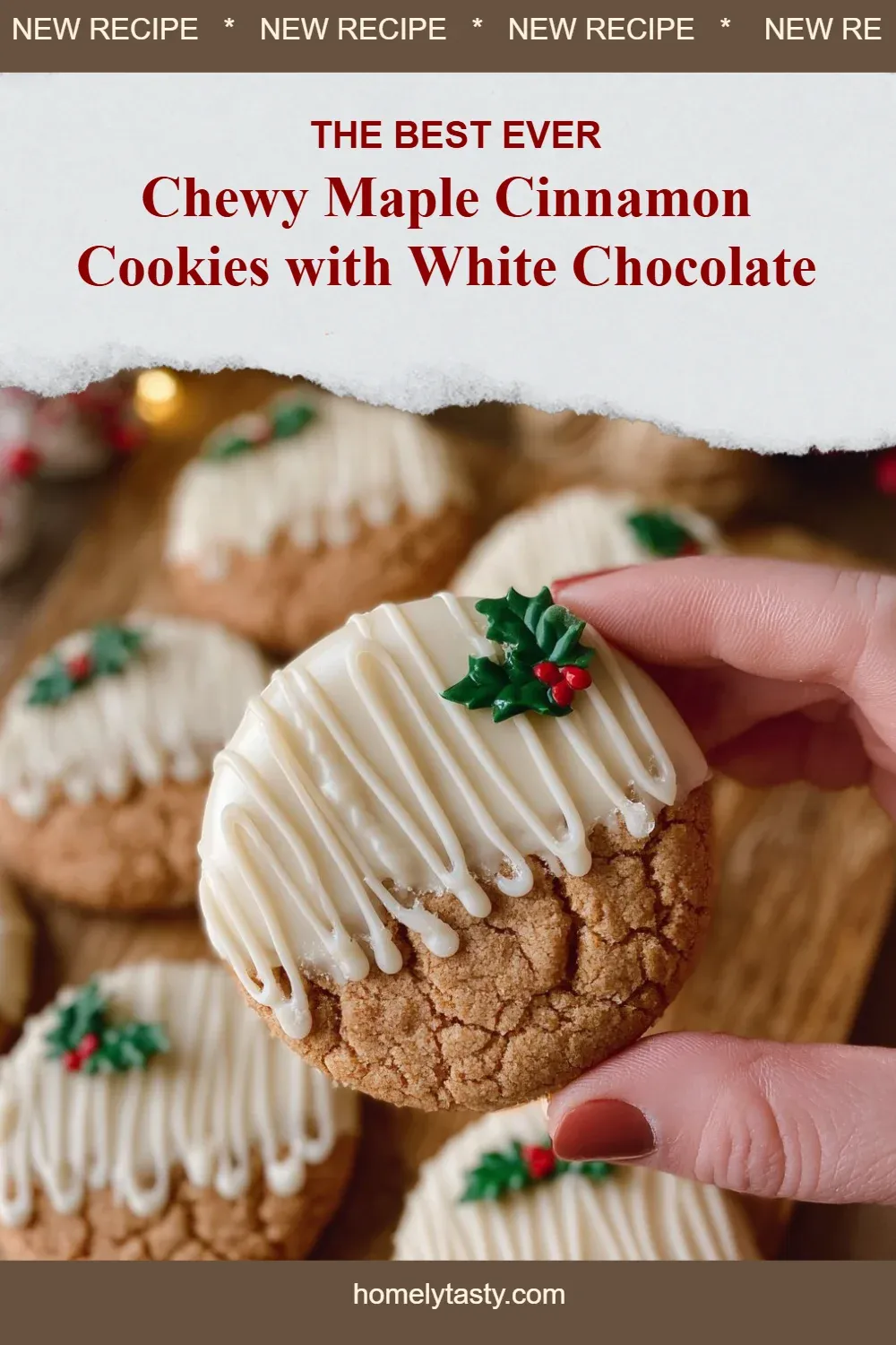 Chewy Maple Cinnamon Cookies with White Chocolate