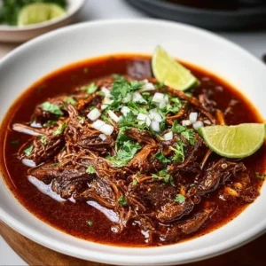 Delicious Mexican beef birria served with traditional toppings and broth
