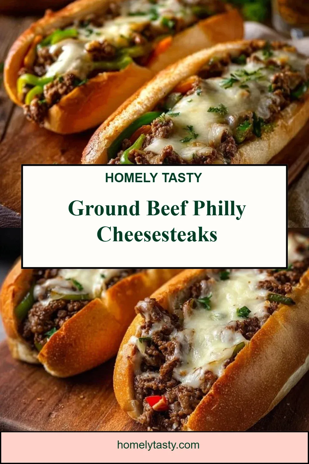 Ground Beef Philly Cheesesteaks