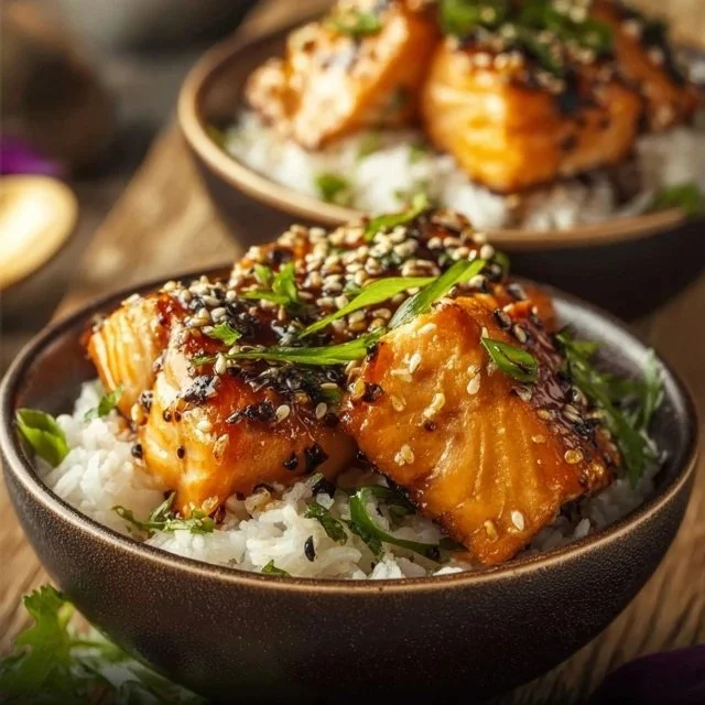 Crispy Salmon and Rice Bowl