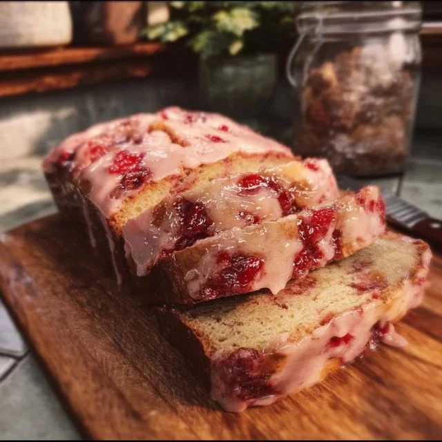 Glazed Strawberry Bread